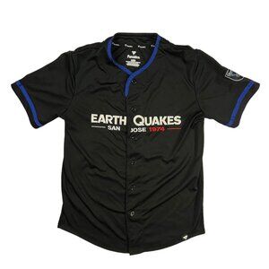 Fanatics San Jose Earthquakes Mens Size M Jersey Quakes Fan Activewear Button